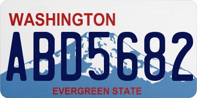 WA license plate ABD5682