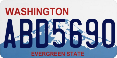 WA license plate ABD5690