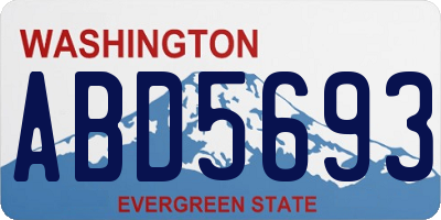 WA license plate ABD5693