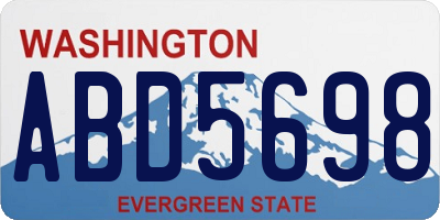 WA license plate ABD5698