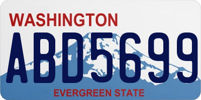 WA license plate ABD5699