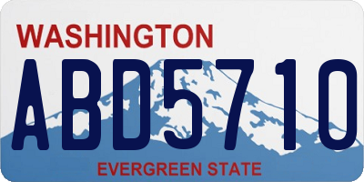 WA license plate ABD5710