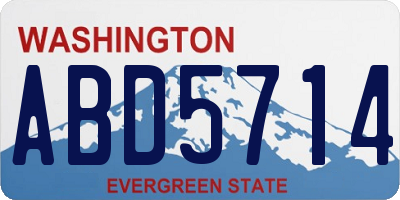 WA license plate ABD5714