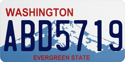 WA license plate ABD5719