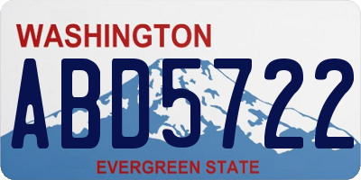 WA license plate ABD5722