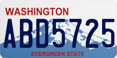 WA license plate ABD5725