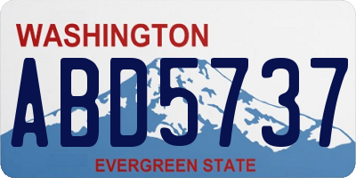 WA license plate ABD5737