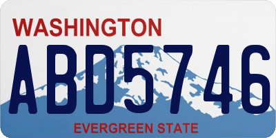 WA license plate ABD5746