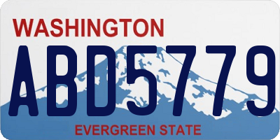 WA license plate ABD5779