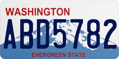WA license plate ABD5782