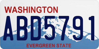 WA license plate ABD5791