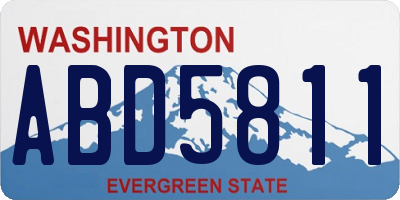 WA license plate ABD5811
