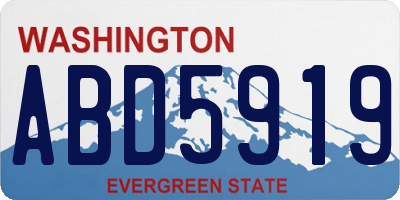 WA license plate ABD5919