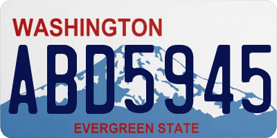 WA license plate ABD5945