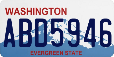 WA license plate ABD5946