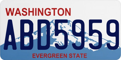 WA license plate ABD5959