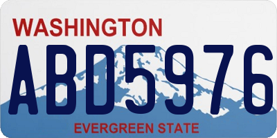 WA license plate ABD5976
