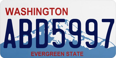 WA license plate ABD5997