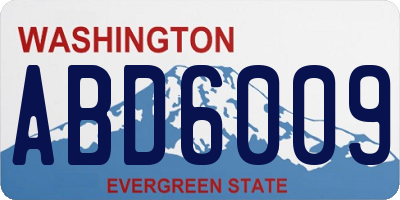 WA license plate ABD6009