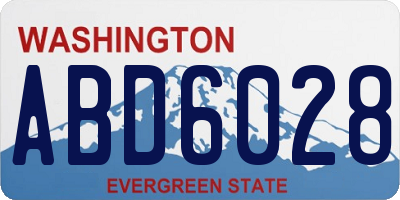 WA license plate ABD6028