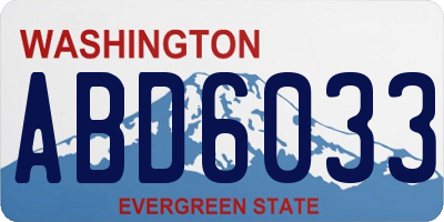 WA license plate ABD6033