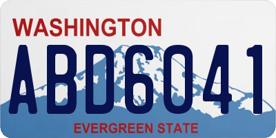 WA license plate ABD6041