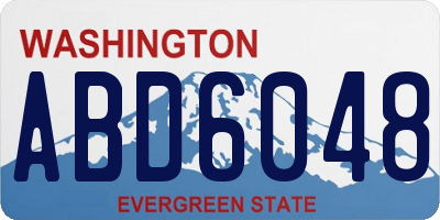 WA license plate ABD6048