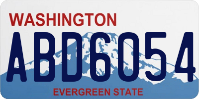 WA license plate ABD6054