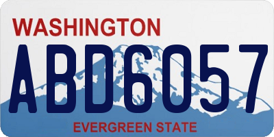 WA license plate ABD6057