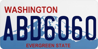 WA license plate ABD6060