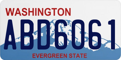 WA license plate ABD6061