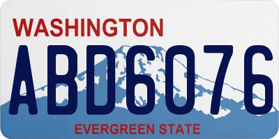 WA license plate ABD6076