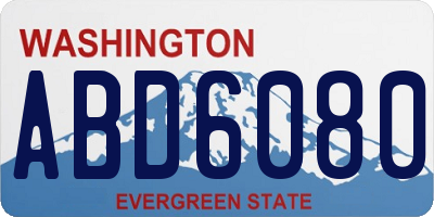 WA license plate ABD6080