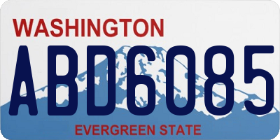 WA license plate ABD6085