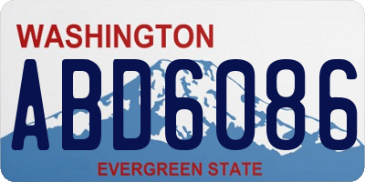 WA license plate ABD6086