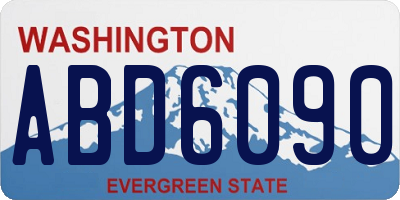 WA license plate ABD6090