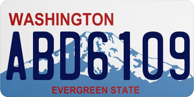 WA license plate ABD6109