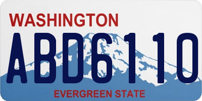 WA license plate ABD6110
