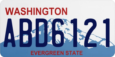 WA license plate ABD6121