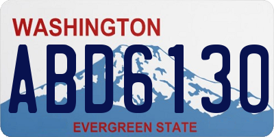 WA license plate ABD6130