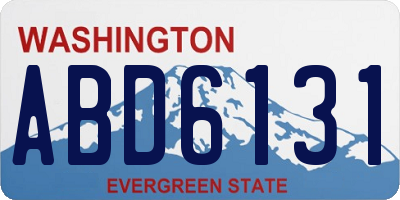 WA license plate ABD6131