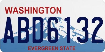 WA license plate ABD6132
