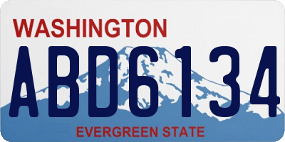 WA license plate ABD6134