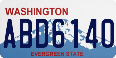 WA license plate ABD6140