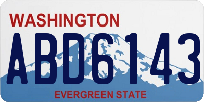 WA license plate ABD6143