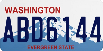 WA license plate ABD6144