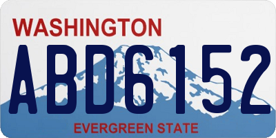 WA license plate ABD6152