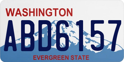 WA license plate ABD6157