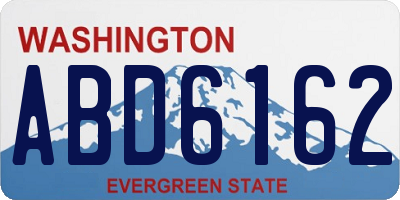 WA license plate ABD6162