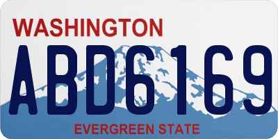 WA license plate ABD6169